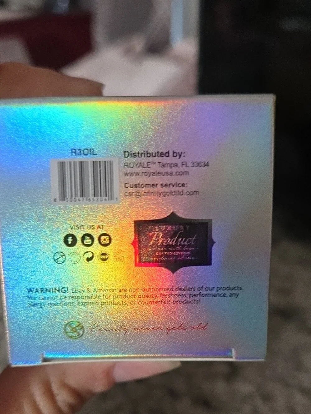 Royale Flawless Magic Oil Hair Serum — Pink Holographic Bottle